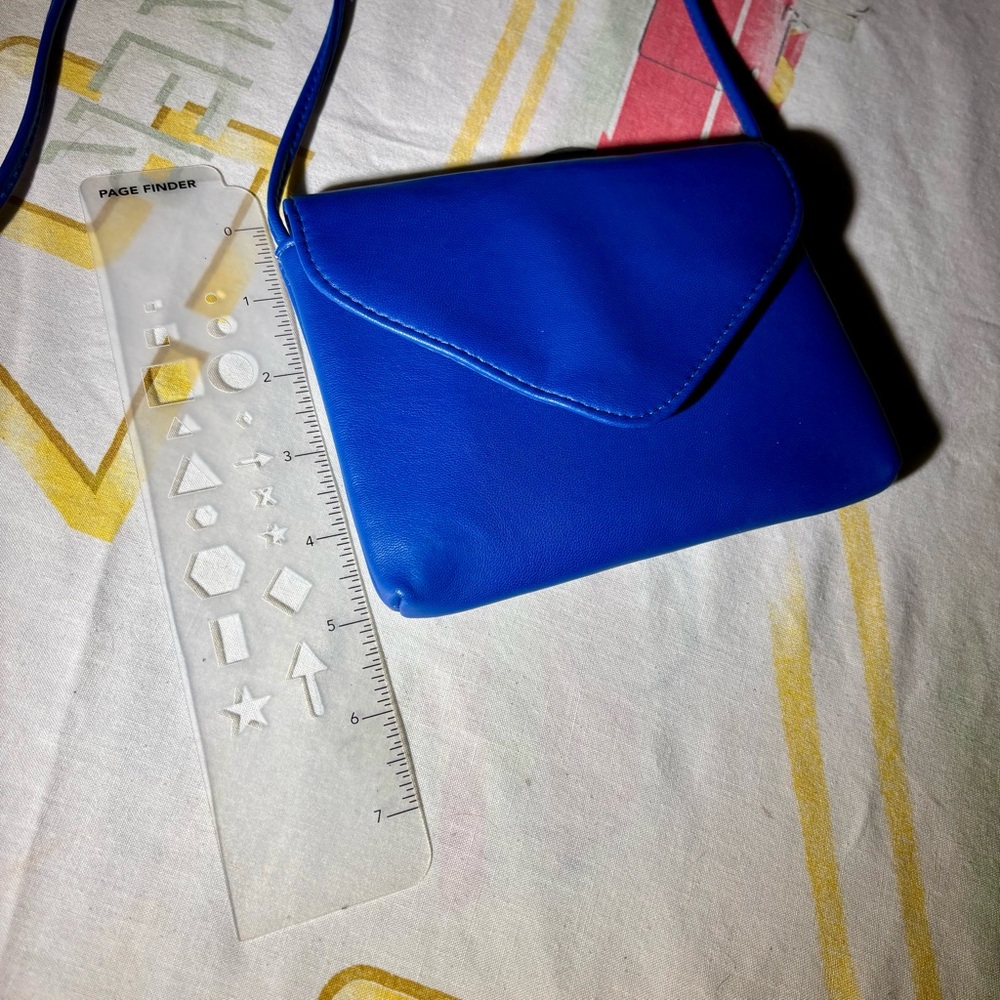 Mossimo Royal Blue Crossbody Envelope Mini Purse with Snap Closure - Picture 8 of 14